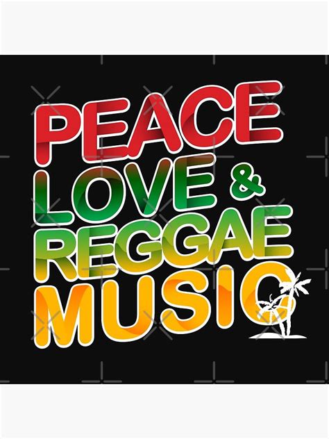 Peace Love And Reggae Music Rastafarian Island Vibe Poster By