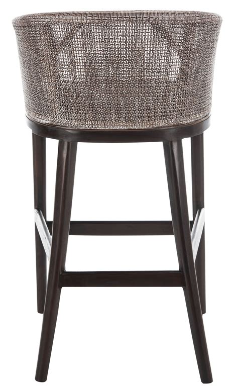 Brando Bar Stool In Brownbrown By Safavieh Upholstered Bar Stools