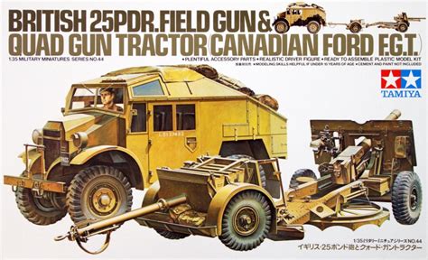 Tamiya 35044 1 35 British 25 Pdr Field Gun Quad Gun Tractor