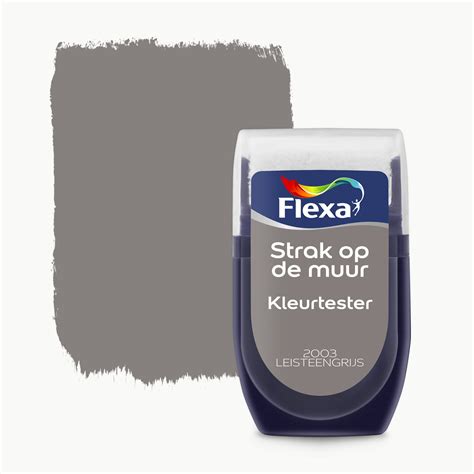 Flexa Strak Op De Muur Kleurtester Leisteengrijs Muurverf Kleur