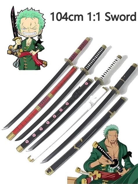 80cm Anime Roronoa Zoro Katana Sword Wooden Enma Purple 54 OFF