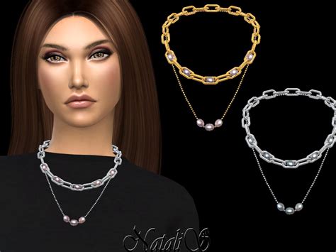 The Sims Resource Natalisdouble Chain With Pearls