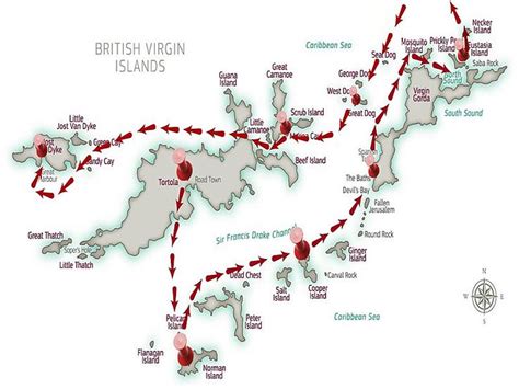 Sample Cruising Itinerary British Virgin Islands Sailing Bvi Bvi