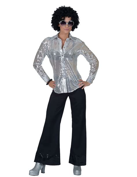 Chemise Disco Argent Avec Sequins Femme Deguise Toi Achat De