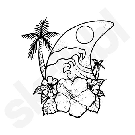 Tropical Setting Illustration Wonderful Nature