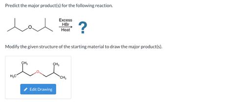 Draw The Major Product S Of The Following Reaction