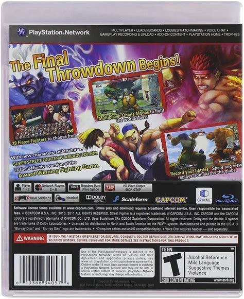 Capcom Super Street Fighter Iv Arcade Edition Us Version For