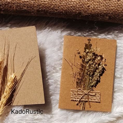 Jual Kartu Ucapan Rustic Flower Greeting Card Shopee Indonesia