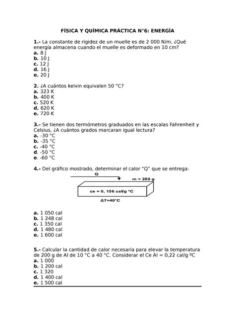 Práctica N°6 Energía Practica Número 6 FÍsica Y QuÍmica PrÁctica