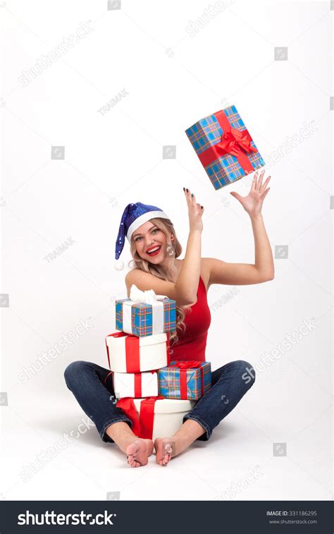 Sexy Blonde Big Breasts Sitting On Stock Photo 331186295 Shutterstock