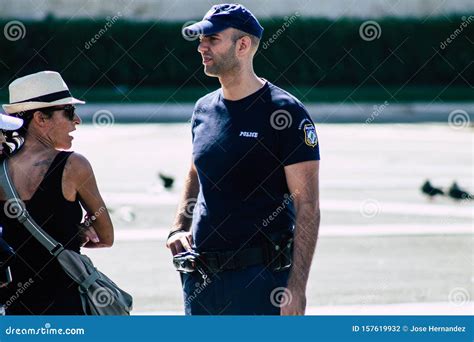 Colors Of Greece Editorial Photography Image Of Policeman 157619932