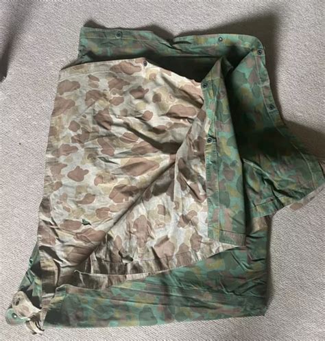 Ww Us Usmc Marine Original Poncho Reversible Camouflage Original Nd