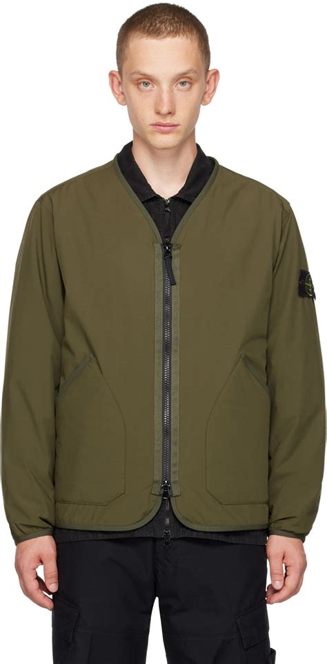 Stone Island Blouson Isol Kaki Ssense France