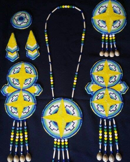 Pawnee Beadwork Set Created By Selu Kateri And Ryan Vargas Bead Work Powwow Beadwork Native