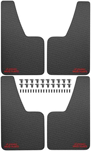 A Premium 4 Pcs Red Universal Splash Guards Mud Flaps Mudflaps Mudguard