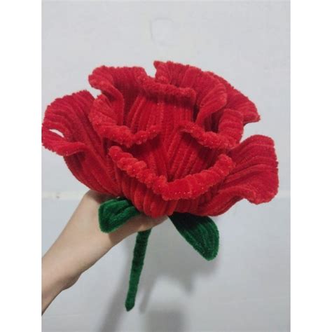 hoa hồng khổng lồ bằng kẽm nhung handmade ảnh thật 100 Shopee Việt Nam