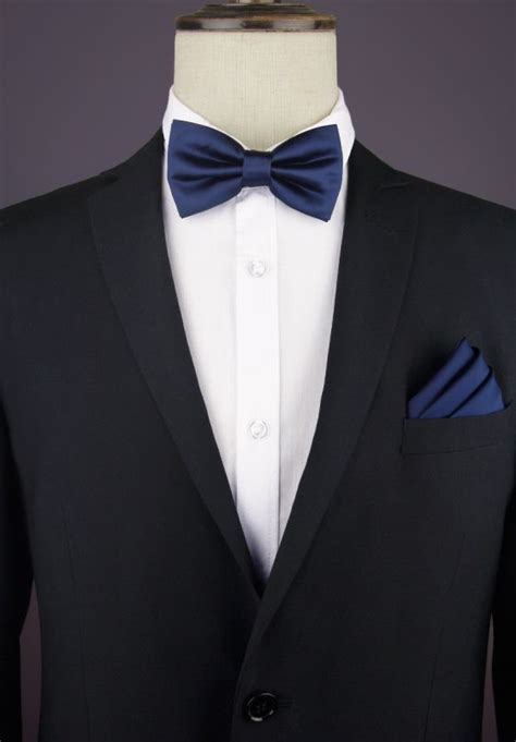 Dark Blue Bow Tie | Dark Blue Men's Bow | Dark Blue Bow Tie Australia