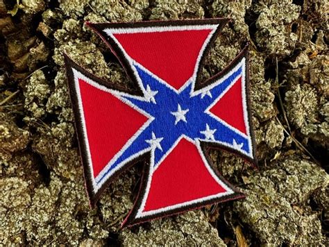 Confederate Chopper Cross Patch Rebel Nation