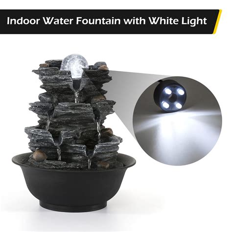 Dyna Living Tabletop Water Fountain Indoor Waterfalls