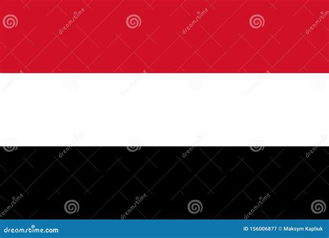 Yemen National Flag Vector Illustration Sana The Arab Liberation