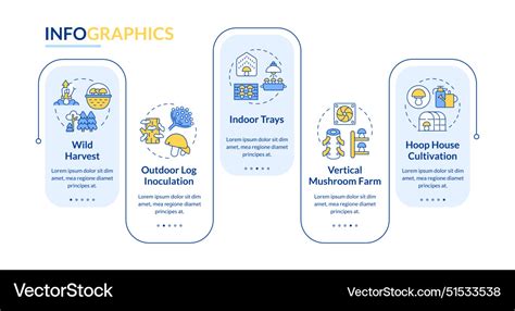 Cultivation techniques blue rectangle infographic Vector Image