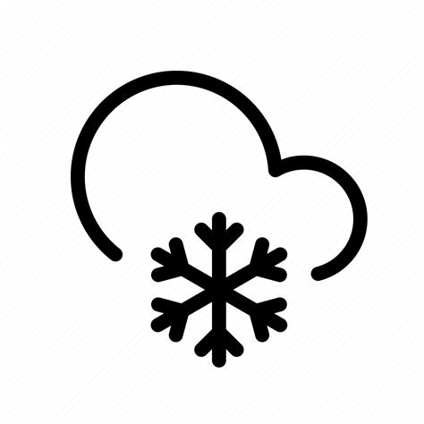 Cloud Forecast Frosty Snow Snowflake Weather Icon Download On