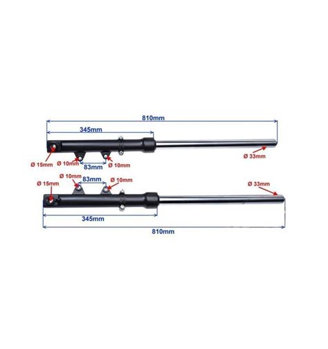 Amortyzator przód lewy prawy Zipp PRO komplet długość 810mm