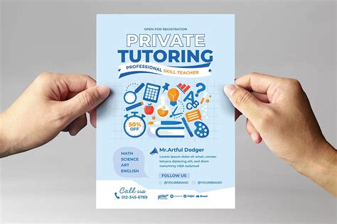 Private Tutor Flyer Template Psd Ai Vector Brandpacks