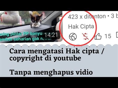 Cara Mengatasi Hak Cipta Copyright Di Youtube Tanpa Menghapus Vidio