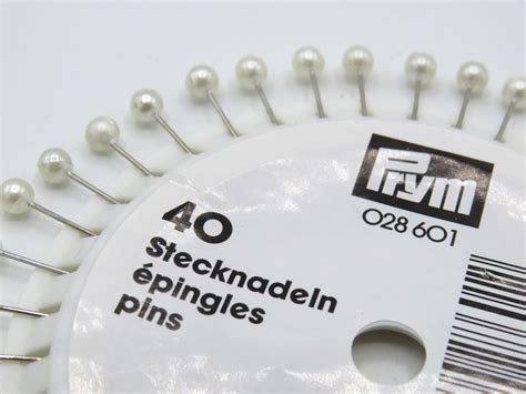 Prym Pearl Headed Pins 058 X 40mm White Rosette