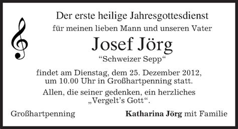 Traueranzeigen Von Josef J Rg Trauer Merkur De