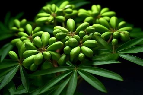 Premium Photo A Plant With Green Leaves And Green Flowers