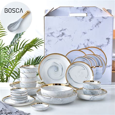 Jual Bosca Living Set Piring Makan Marble Isi Pcs Set Piring