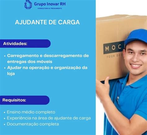 Empresa deseja contratar Ajudante de carga Envie seu currículo