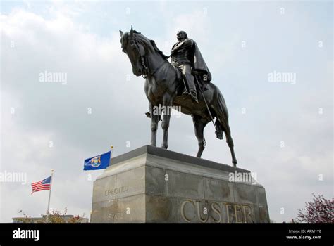 General George A Custer Statue And Boyhood Home In Monroe Michigan Mi