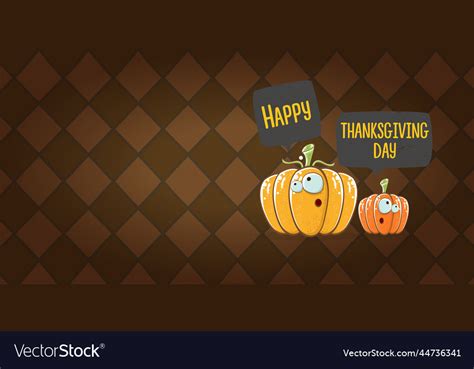 Funny thanksgiving day horizontal banner Vector Image