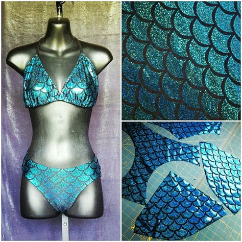 Bikini Created With The Most Awesome Metallic Fish Scale Print Spandex