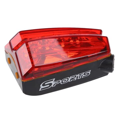 LGFM NEW Bicycle Bike 5 Led Red Laser Beam Cycling Lights Safety Tail