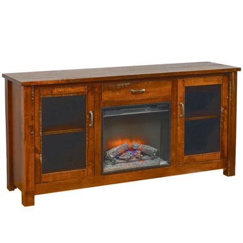 Brookdale Amish Fireplace TV Stand Farmhouse Style Cabinfield