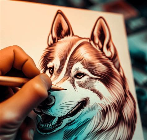 Comment Dessiner Un Chien Husky Facile