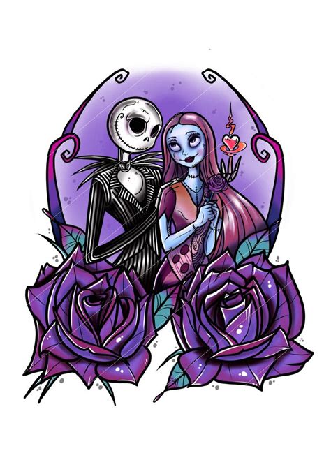 Jack And Sally In Heart Svg Couple Jack And Sally Svg The Etsy Australia