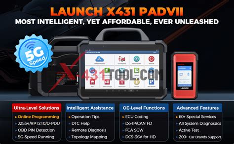 Launch X431 PAD VII Elite PAD 7 Automotive Diagnostic Tool Support