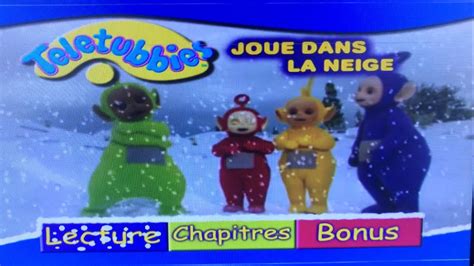 Le Menu Du Dvd De Joue Dans La Neige Avec Les Teletubbies Youtube