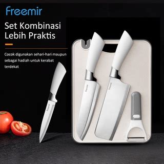 Jual Special Price Freemir In Pisau Dapur Set Talenan Pisau Putih