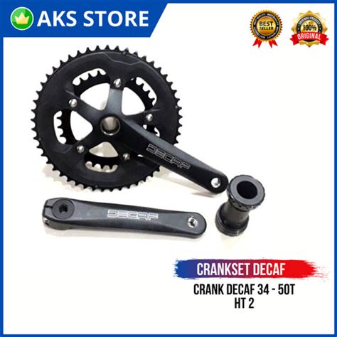 Jual Crankset MTB DECAF Dual 34T 50T Hollowtech HT 2 170mm Jakarta