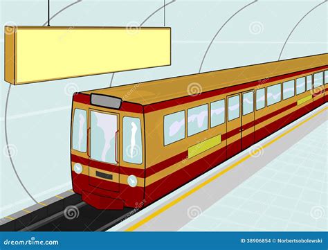 Estación De Metro Ilustración Del Vector Ilustración De Tubo 38906854