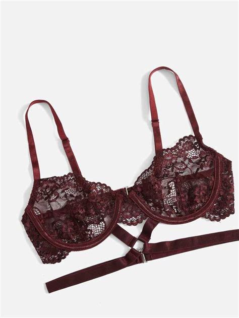 Is That The New Sweetness Floral Lace Ring Linked Cut Out Lingerie Set