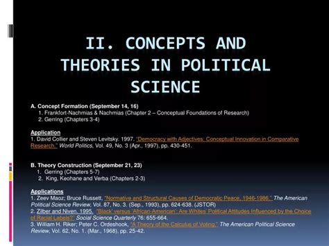 PPT - II. Concepts and Theories in Political Science PowerPoint ...