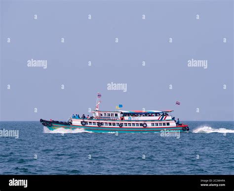 Passenger Ferry Between The City Of Siracha And Koh Sichang In The