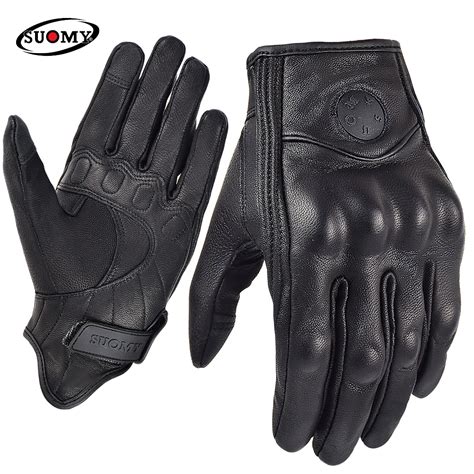 Suomy Luvas Da Motocicleta De Couro Prova Vento Luvas Motocross